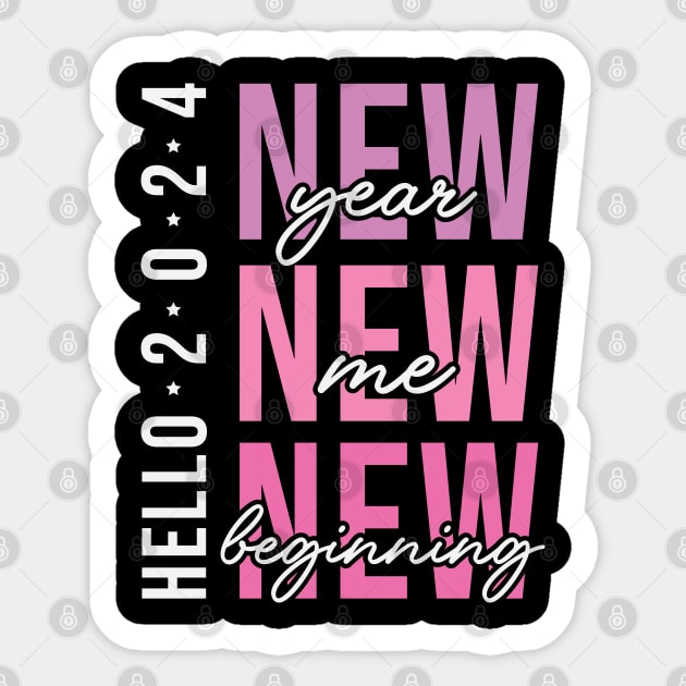 Hello 2024 Sticker by MZeeDesigns